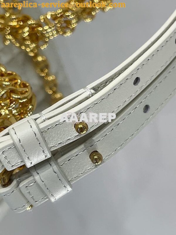 Replica Dior Caro Belt Pouch With Chain in Latte Supple Cannage Calfsk 7