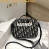 Replica Dior Caro Box Bag With Chain Black Quilted Macrocannage Calfsk