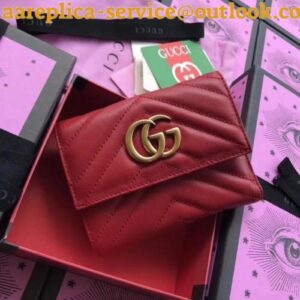 Replica Gucci Red GG Marmont Matelasse Wallet 2