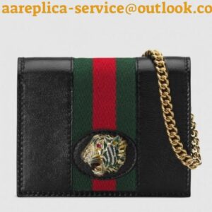 Replica Gucci Vintage Web Rajah Chain Card Case Wallet 573790 2019