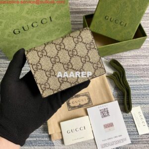 Replica Gucci 658610 GG Marmont Card Case Wallet White