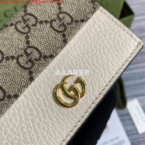 Replica Gucci 658610 GG Marmont Card Case Wallet White 6