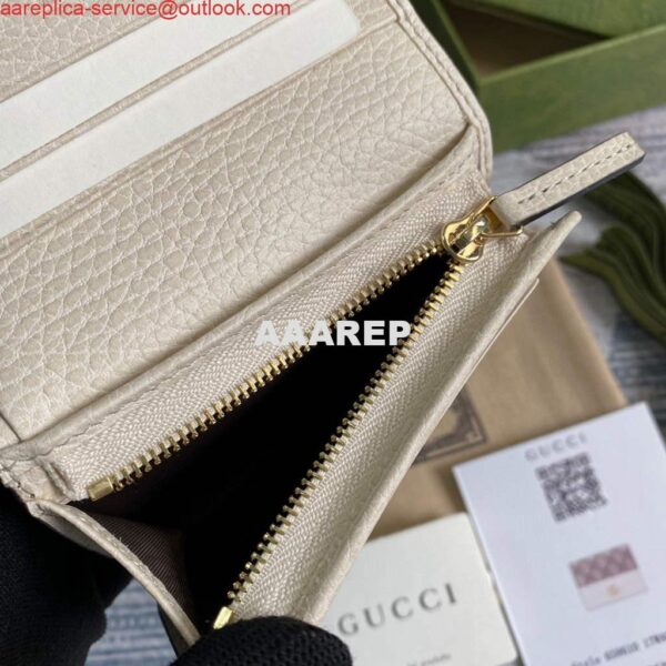 Replica Gucci 658610 GG Marmont Card Case Wallet White 8