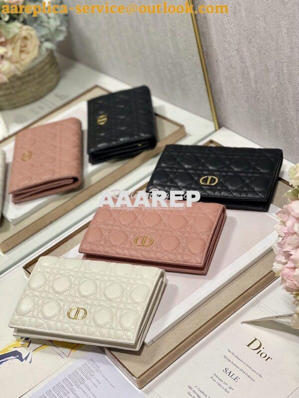 Replica Dior Caro XL Slim Wallet Supple Cannage Calfskin S5104 3