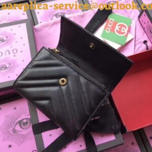 Replica Gucci Black GG Marmont Matelasse Wallet 2