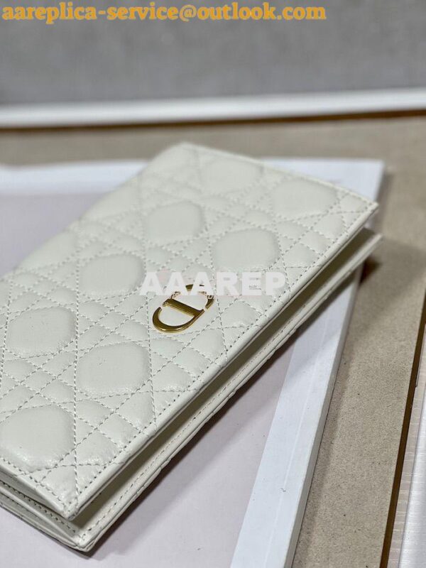 Replica Dior Caro XL Slim Wallet Supple Cannage Calfskin S5104 23