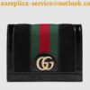 Replica Gucci Black Print Leather Zip Around Wallet