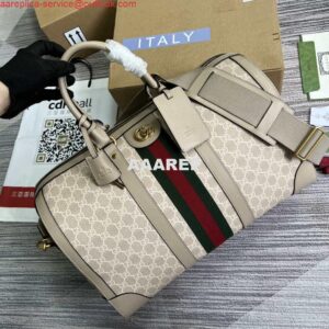 Replica Gucci 681295 Jumbo GG medium duffle bag Beige 2