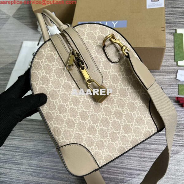 Replica Gucci 681295 Jumbo GG medium duffle bag Beige 5