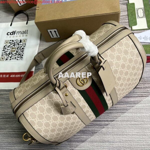 Replica Gucci 681295 Jumbo GG medium duffle bag Beige 6