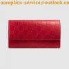 Replica Gucci Continental Flap Wallet In Pink Guccissima Leather