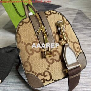 Replica Gucci 681295 Jumbo GG medium duffle bag Brown 2