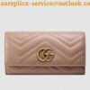 Replica Gucci Continental Wallet With Cat In Pink Signature Leather