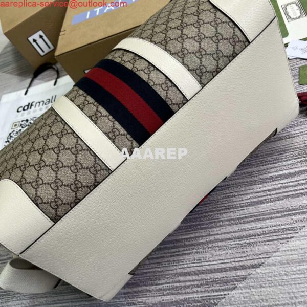 Replica Gucci 681295 Jumbo GG medium duffle bag Gray 5