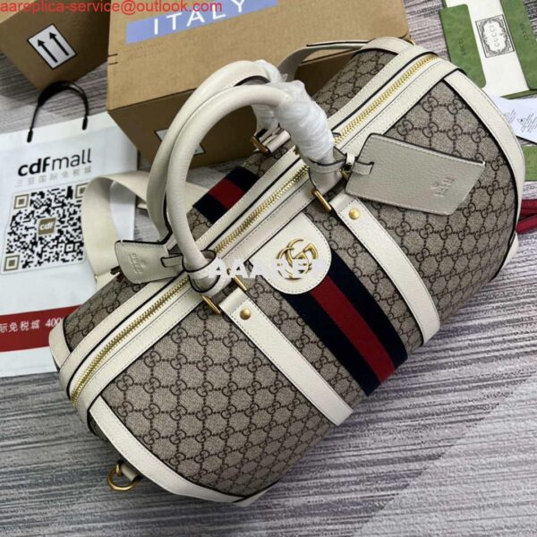 Replica Gucci 681295 Jumbo GG medium duffle bag Gray 6