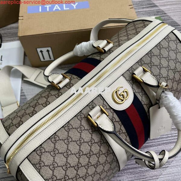 Replica Gucci 681295 Jumbo GG medium duffle bag Gray 8