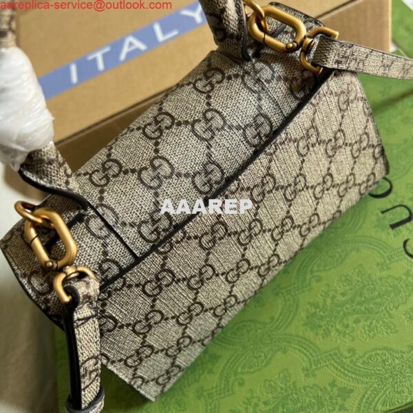 Replica Gucci 681695 The Hacker Project Mini Hourglass bag Beige and ebony 8