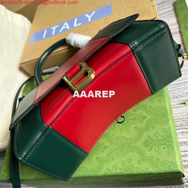 Replica Gucci 681697 The Hacker Project Small Hourglass Bag Green red 6