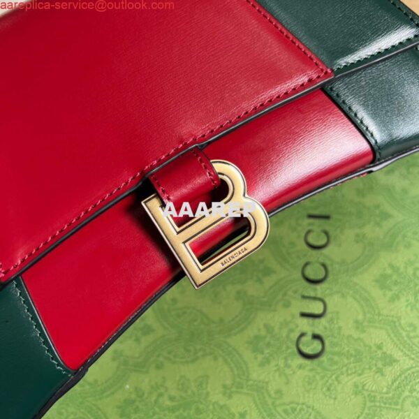 Replica Gucci 681697 The Hacker Project Small Hourglass Bag Green red 7