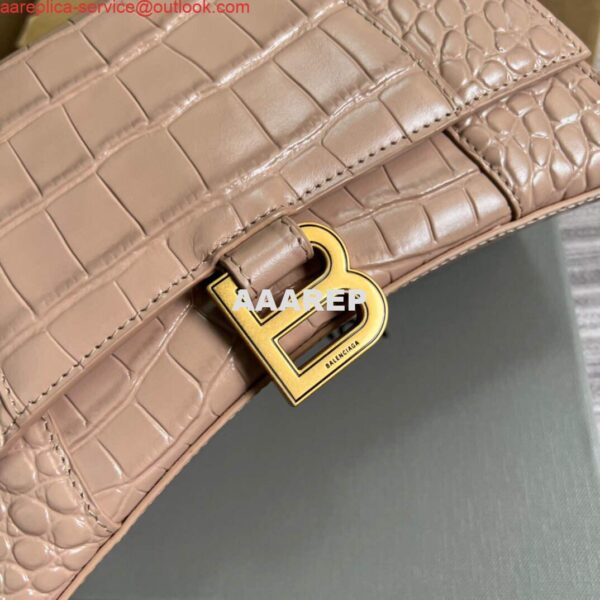 Replica Gucci 681697 The Hacker Project Small Hourglass Crocodile Bag Pink 6