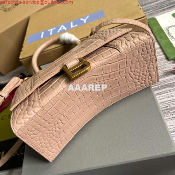 Replica Gucci 681697 The Hacker Project Small Hourglass Crocodile Bag Pink 8