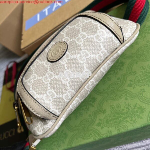 Replica Gucci 682933 Belt bag with Interlocking G Beige and white 6