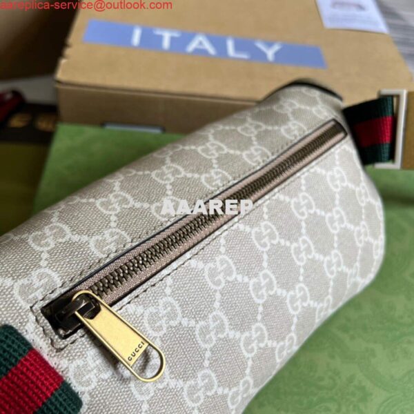 Replica Gucci 682933 Belt bag with Interlocking G Beige and white 7