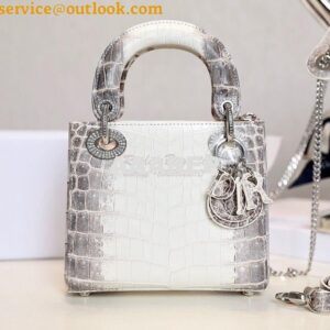 Replica Dior Crocodile Leather Mini Lady Dior Bag with Crystals Crocod