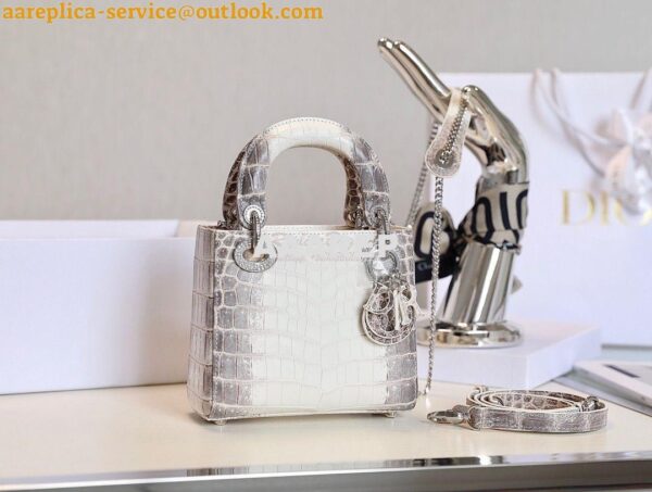 Replica Dior Crocodile Leather Mini Lady Dior Bag with Crystals Crocod 4