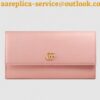 Replica Gucci GG Marmont Continental Wallet In Black Leather