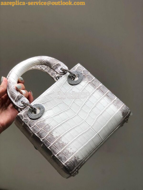 Replica Dior Crocodile Leather Mini Lady Dior Bag with Crystals Crocod 18