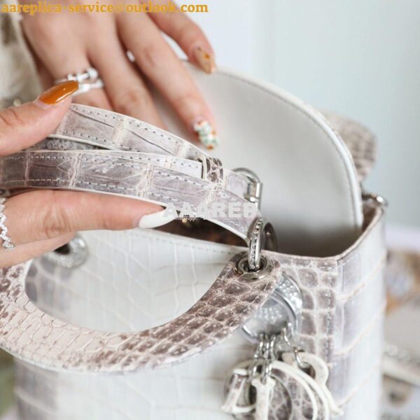 Replica Dior Crocodile Leather Mini Lady Dior Bag with Crystals Crocod 19
