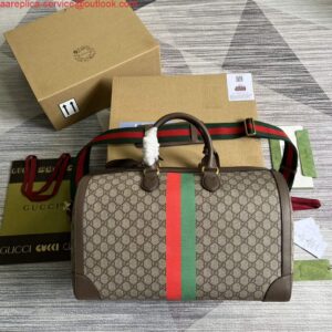 Replica Gucci 687828 Tiger GG Large Duffle Bag Brown