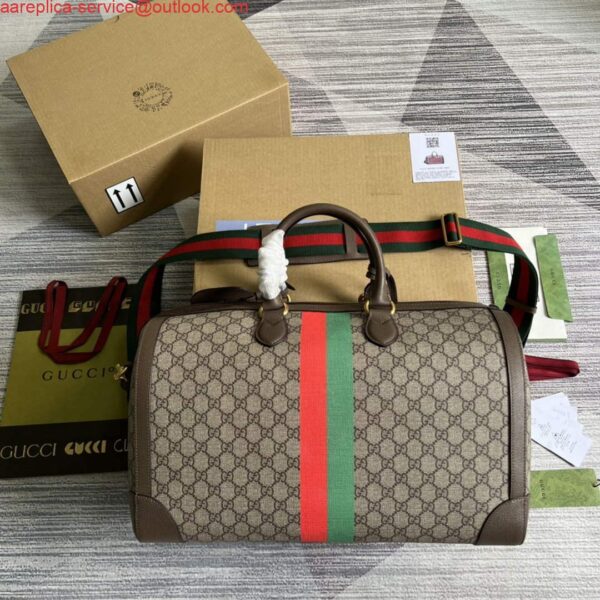 Replica Gucci 687828 Tiger GG Large Duffle Bag Brown 3