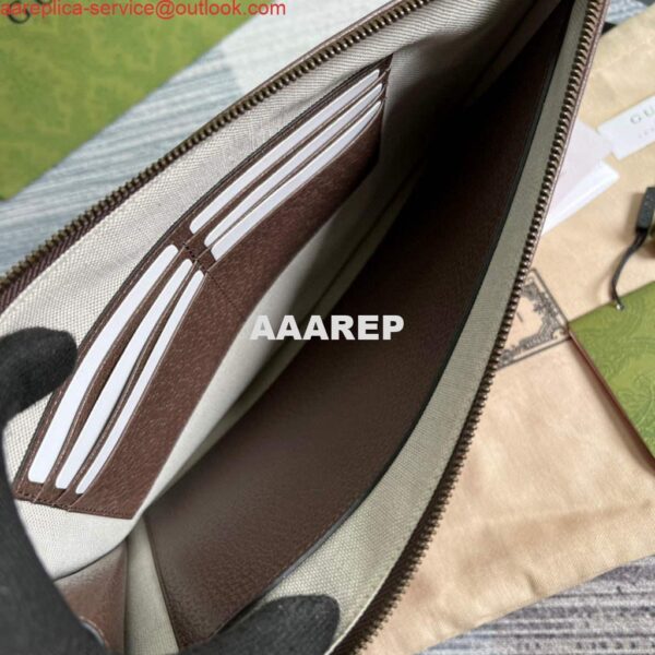 Replica Gucci ‎688378 Gucci Tiger pouch Bag Brown Print Logo 9