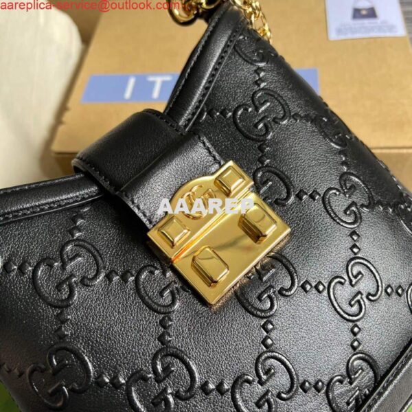 Replica Gucci 675788 Small GG Shoulder Bag Black 6