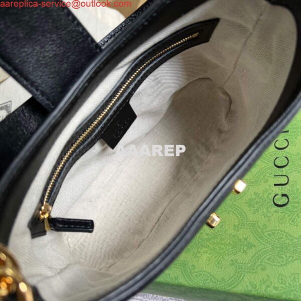 Replica Gucci 675788 Small GG Shoulder Bag Black 9