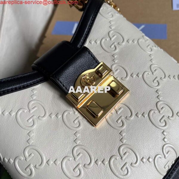 Replica Gucci 675788 Small GG Shoulder Bag White 6