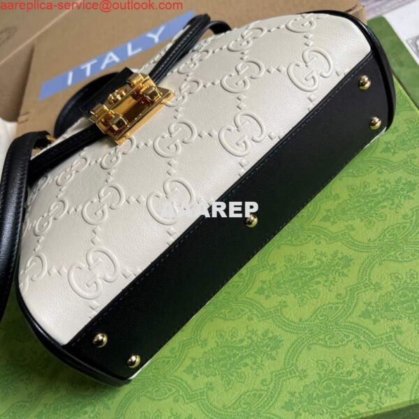 Replica Gucci 675791 Small GG Top Handle Bag White 7