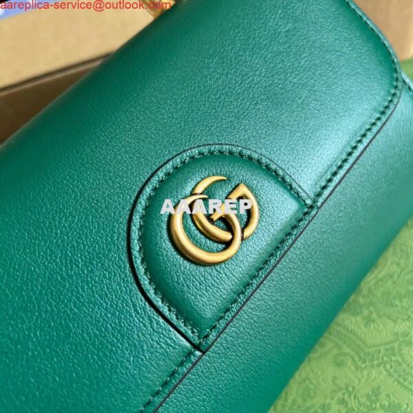 Replica Gucci 675794 GG Small Top Handle Bag With Bamboo Green 7