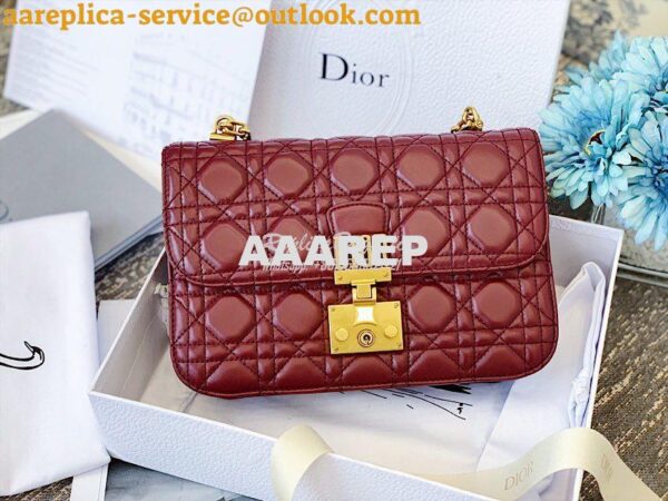 Replica Dior DiorAddict Flap Bag with with Sliding Chain in Cannage La 3