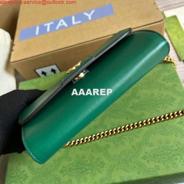 Replica Gucci 675794 GG Small Top Handle Bag With Bamboo Green 8