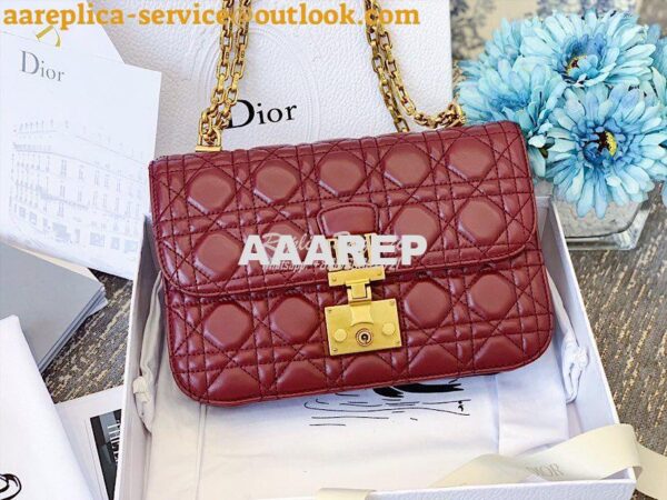 Replica Dior DiorAddict Flap Bag with with Sliding Chain in Cannage La 4