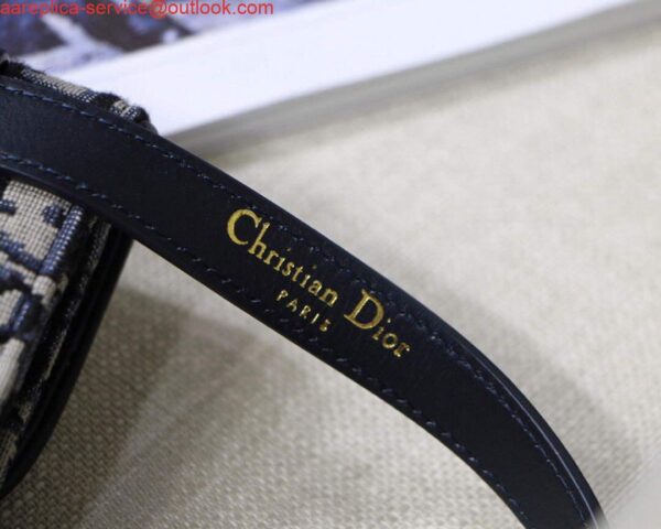 Replica Dior Saddle Belt Bag S5619 Blue Dior Oblique Jacquard 5