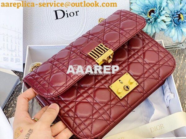 Replica Dior DiorAddict Flap Bag with with Sliding Chain in Cannage La 11