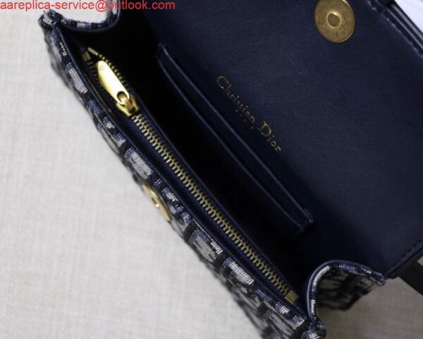 Replica Dior Saddle Belt Bag S5619 Blue Dior Oblique Jacquard 7