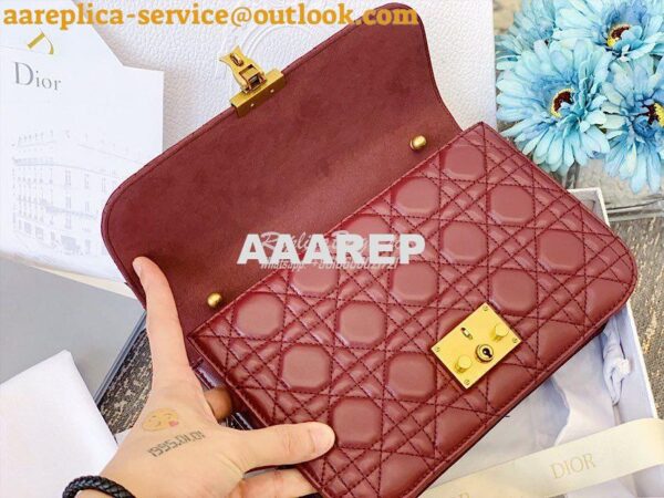 Replica Dior DiorAddict Flap Bag with with Sliding Chain in Cannage La 12