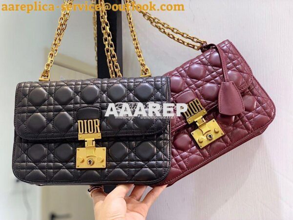 Replica Dior DiorAddict Flap Bag with with Sliding Chain in Cannage La 15