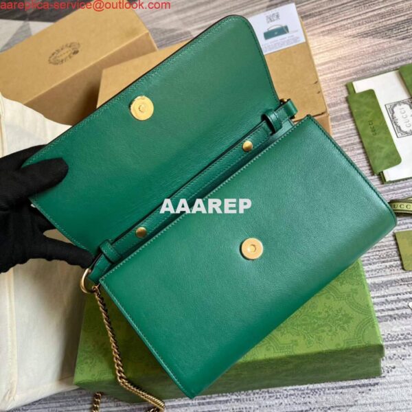 Replica Gucci 675795 GG Large Top Handle Bag With Bamboo Green 8