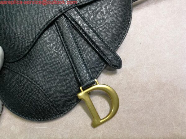 Replica Dior Saddle Belt Bag S5632 Black grained calfskin 5